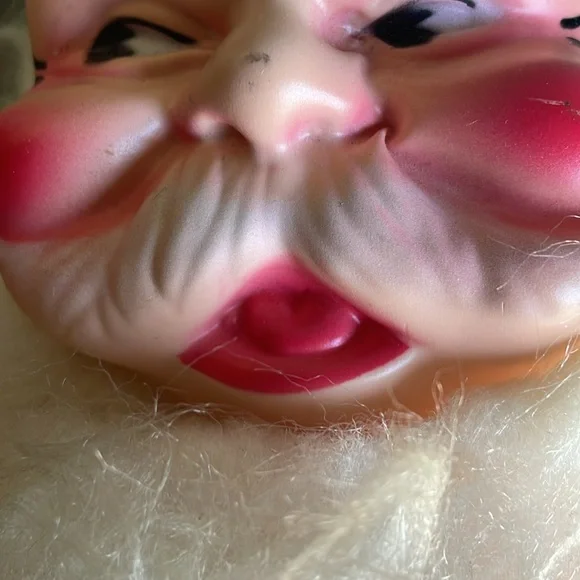 Vintage Santa Claus With Blow Mold Face and Plays Jingle Bells - Picture 4 of 13